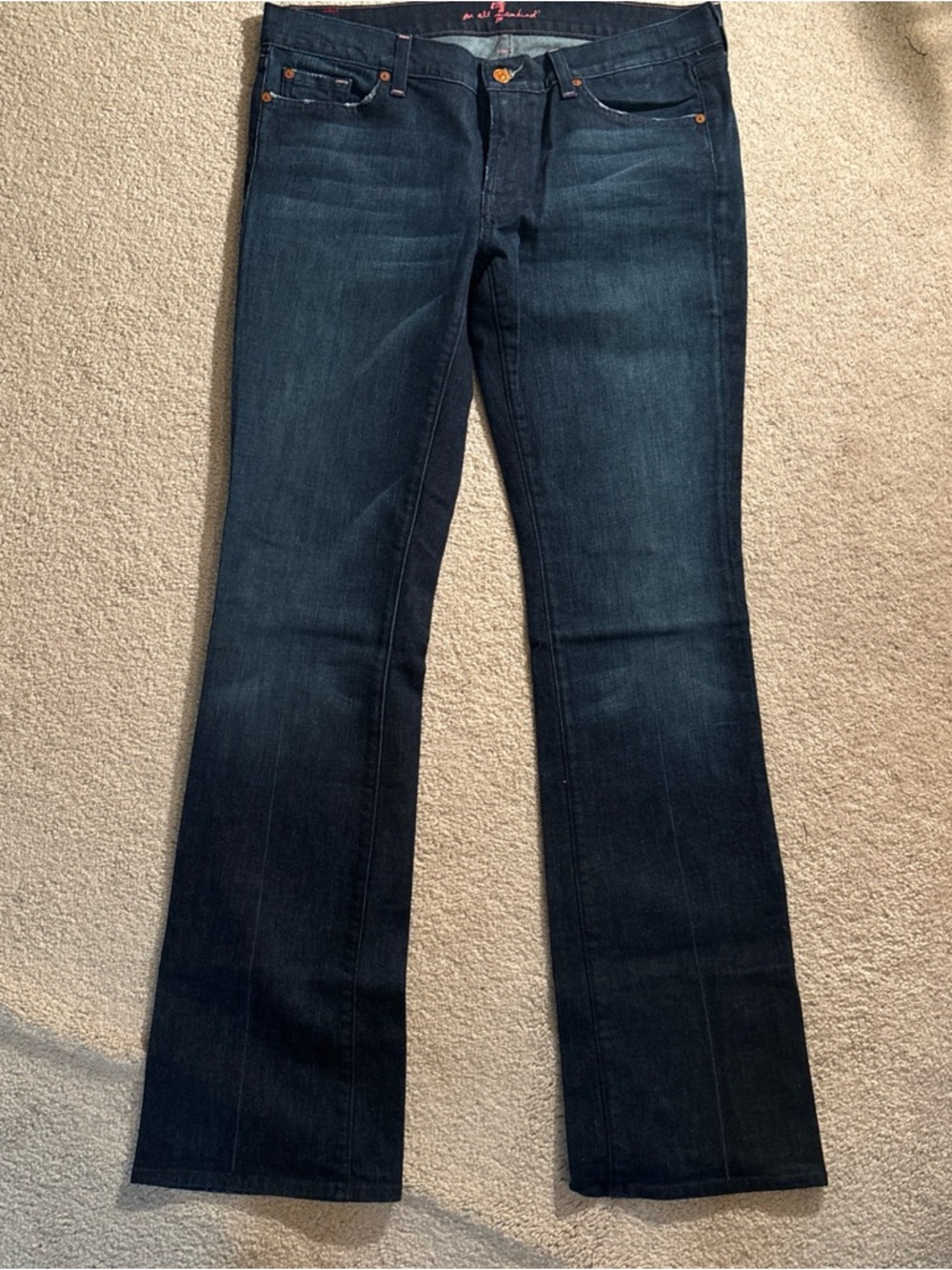 7 For All Mankind Dark Indigo Bootcut Jeans
